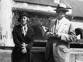 American newspaper publisher William Randolph Hearst is shown with Marion Davies in Bad Nauheim, Germany on Aug. 13, 1931.