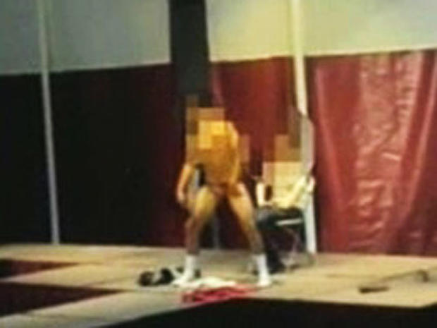 teacher students strip down striptease stripped skivvies title routine cbs screengrab kcal