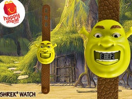Shrek toys are part of McDonald's Happy Meals.