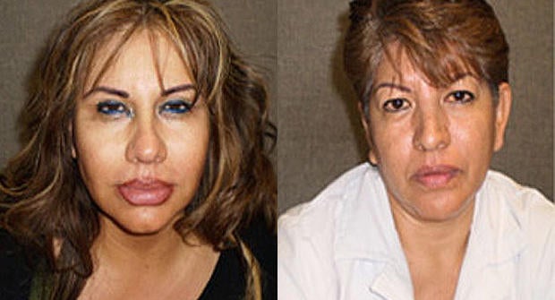 Alejandra Viveros and Guadalupe Viveros, two sisters wanted in connection with silicone implant death in Los Angeles.
