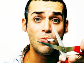no smoking, scissors, cigarette