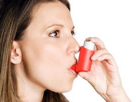 asthma, inhaler, allergies, woman, generic, 4x3
