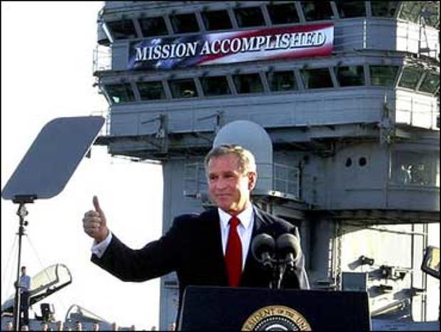 George W. Bush, Mission Accomplished 
