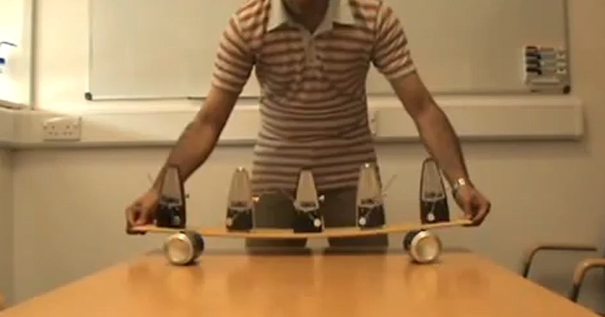 Synchronization of metronomes is a cool scientific trick CBS News