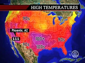 Temperatures map