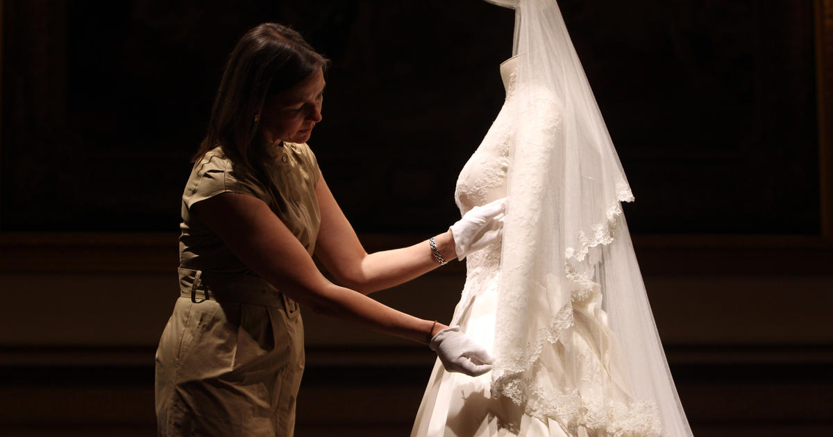 Kate Middleton Wedding Dress Up Close Cbs News