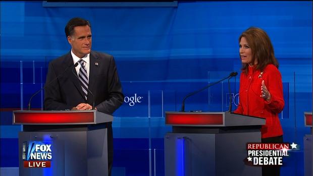Michele Bachmann and Mitt Romney