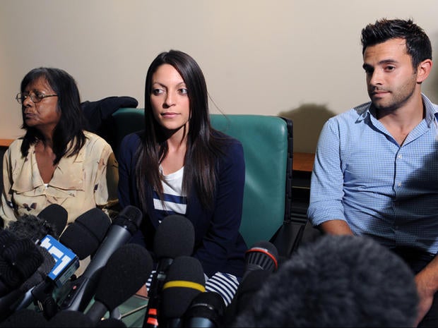 Meredith Kercher's mother Arline, sister Stephanie and brother Lyle