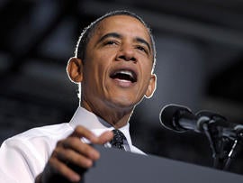 President Barack Obama speaks about managing student debt during an event at the University of Colorado Denver Downtown Campus in Denver, Wednesday, Oct. 26, 2011. Denver is the final stop on a three-day trip to the West Coast for fundraising and speeches promoting his American Jobs Act.