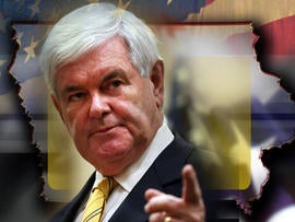 Newt Gingrich Iowa caucas