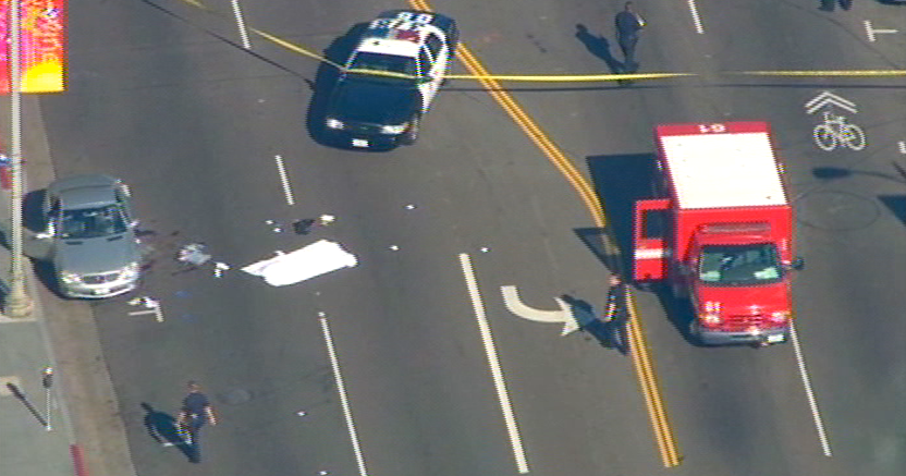 Gunman firing at cars in Hollywood killed by cops CBS News
