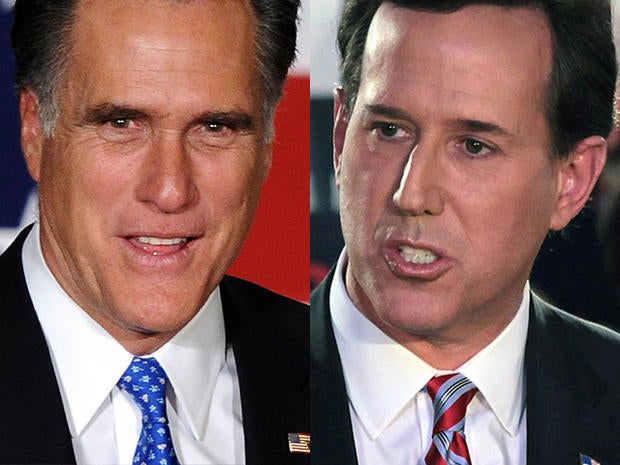 Mitt Romney and Rick Santorum