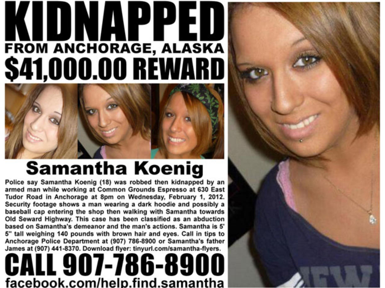 Arrest made in case of missing Alaska barista Samantha Koenig, police