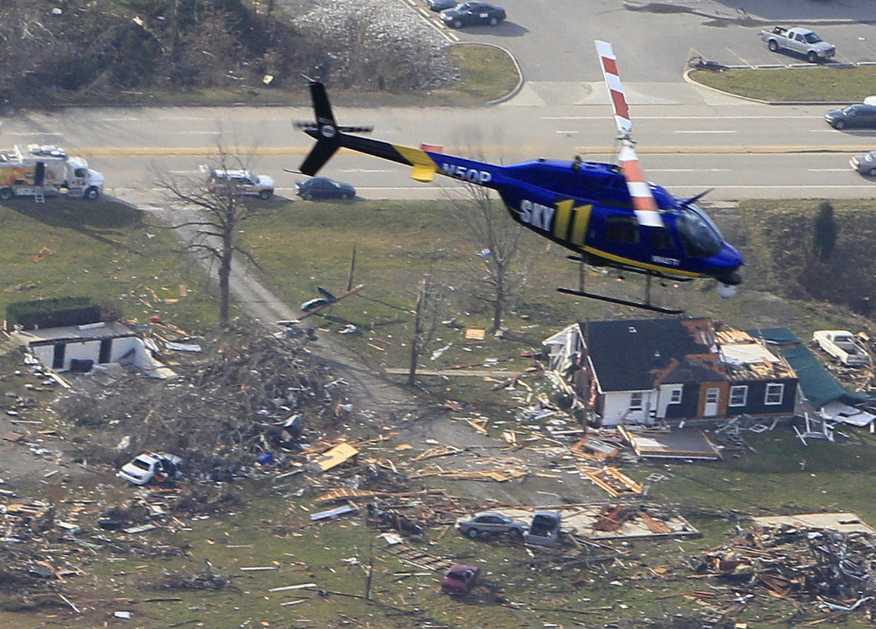 Aerial views of tornado damage Photo 6 CBS News