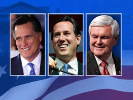 2012 - Elections Mitt Romney Rick Santorum Newt Gingrich