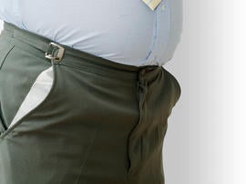 overweight businessman at the office