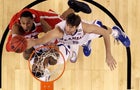 Jeff Withey battles with  Jared Sullinger 