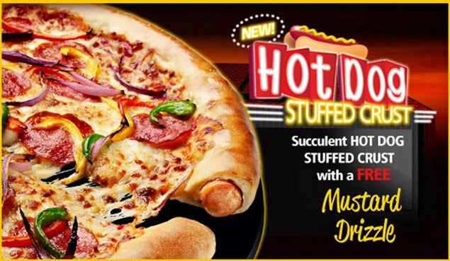 Pizza Hut unveils hot dog stuffed crust pizza, Burger King offers bacon sundae CBS News