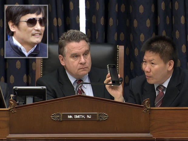 Chinese dissident Chen Guangcheng phoned a congressional hearing