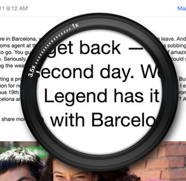 Higher pixel density displays make text appear sharper, as seen here on the iPad.