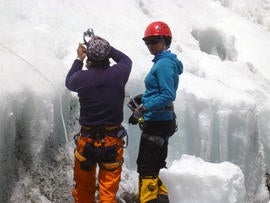 Shriya Shah-Klorfine trains at Everest Base Camp.
