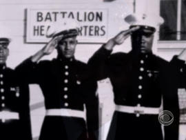 Montford Point Marines salute.