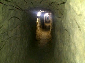 A tunnel authorities suspect was designed to smuggle drugs into the United States that was found in Tijuana, Mexico, is seen in this image provided by the U.S. Immigration and Customs Enforcement agency July 12, 2012.