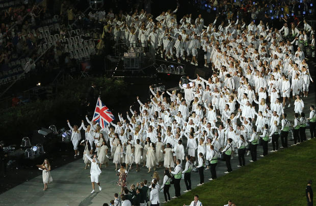 Athletes march at Olympic Opening Ceremony - Photo 1 - CBS ...
