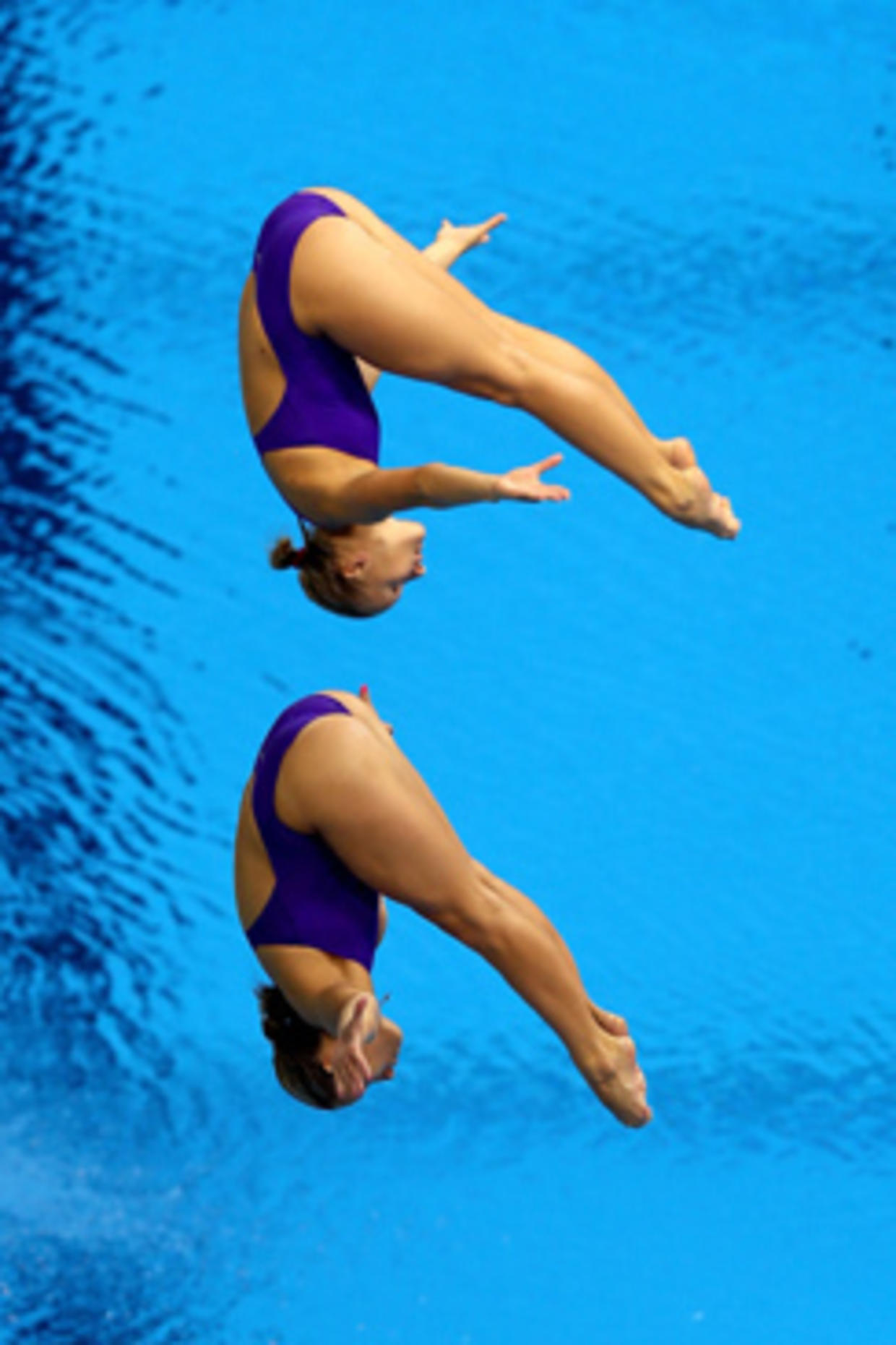 female diving commentator with british accent