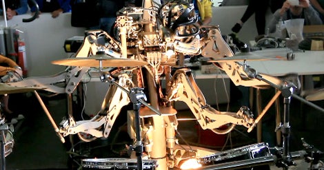 Just a fourarmed, mohawked robot playing a drum cover to the Ramones