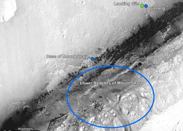 Mars rover Curiosity "treasure map"