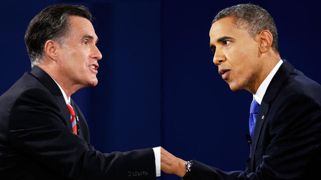President Barack Obama speaks during the third presidential debate with Republican presidential nominee Mitt Romney at Lynn University, Monday, Oct. 22, 2012, in Boca Raton, Fla. 