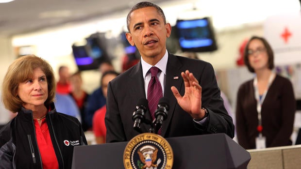 Obama speaks at Red Cross on Sandy relief effort