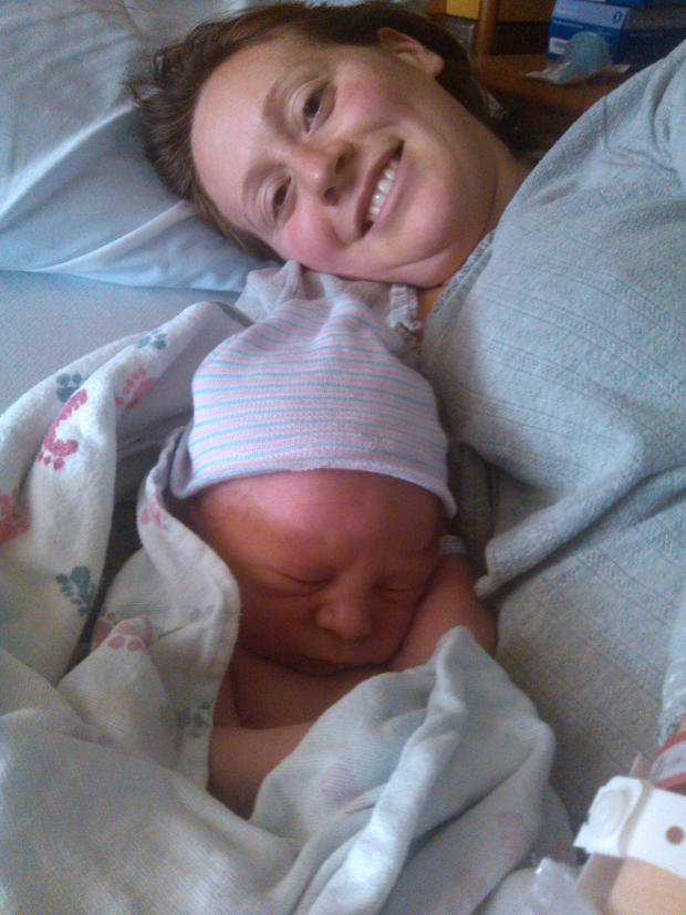 Kathryn Engle and Baby Aidan 