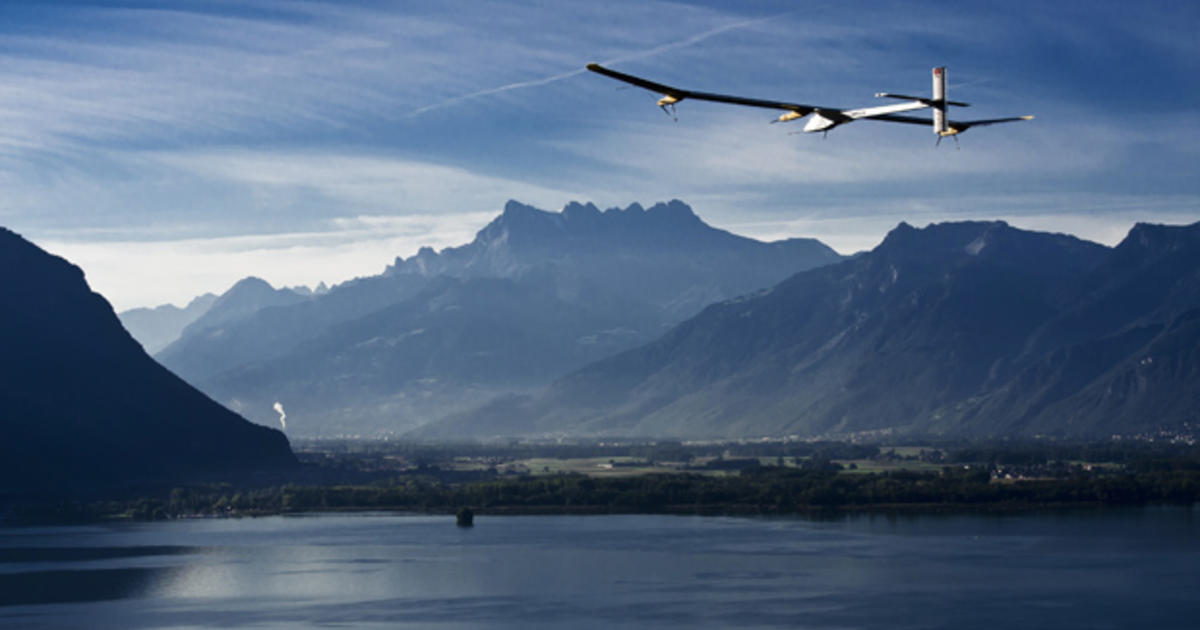 Solar-powered airplane to stop in Phoenix, New York - CBS News