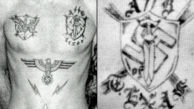 Symbolism of the Aryan Brotherhood in Texas.