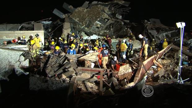 Some of the wreckage caused by an EF5 tornado in Moore, Okla.
