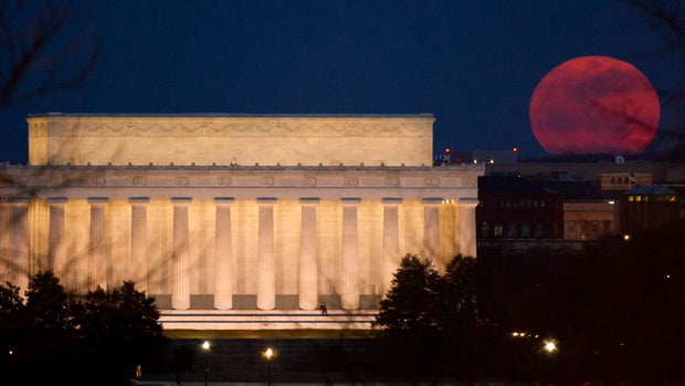 Supermoon lights up the night sky 