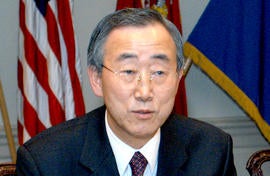 UN Secretary-General Ban Ki Moon.
