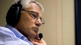 Secretary of Defense Chuck Hagel speaks on the phone with his counterparts in Britain in France Tuesday, August 27, 2013, about a potential attack on Syria.