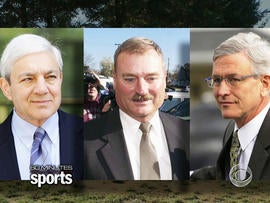 Penn State President Graham Spanier, Senior Vice President Gary Schultz and Athletic Director Tim Curley