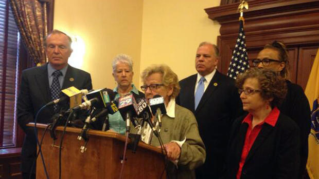 State Sen. Loretta Weinberg speaks as Democratic N.J. lawmakers push for state Supreme Court to fast-track ruling on gay marriage in the state 