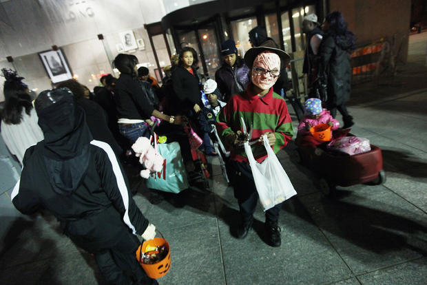 Halloween Brings Out Trick-Or-Treaters, Young And Old 