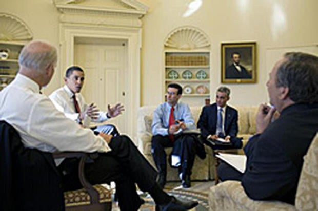 President Obama, Peter Orszag, Rahm Emanuel, Larry Summers