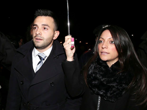 Meredith Kercher's brother Lyle, left, and sister Stephanie arrive for the final hearing before the third court verdict for the murder of British student Meredith Kercher, in Florence, Italy