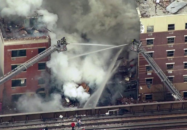 New York City explosion collapses buildings CBS News