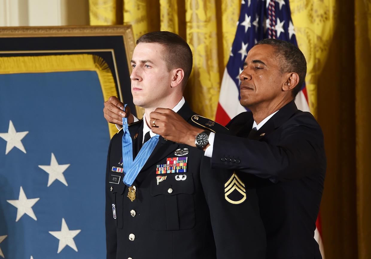 Medal of Honor ceremony Ryan Pitts awarded the Medal of Honor