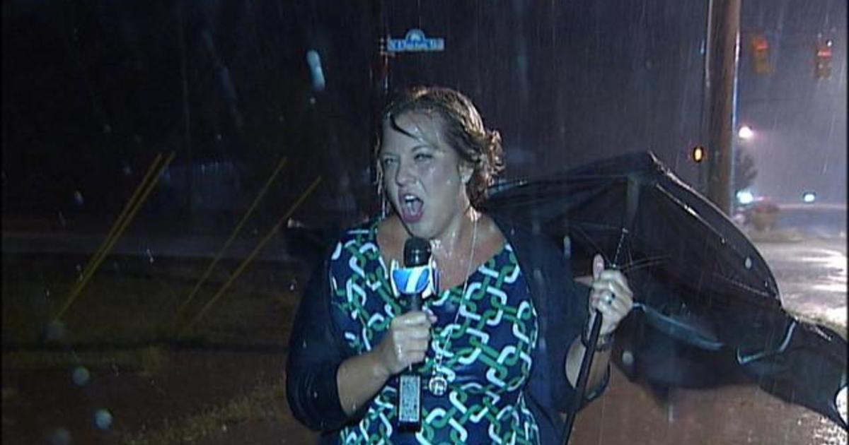 Reporter Gets Drenched Giving Live Report Videos Cbs News 5766