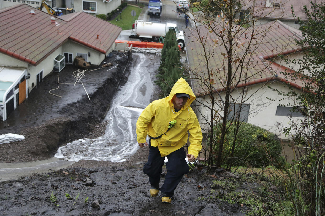 Heavy rain brings flooding, landslides to California CBS News