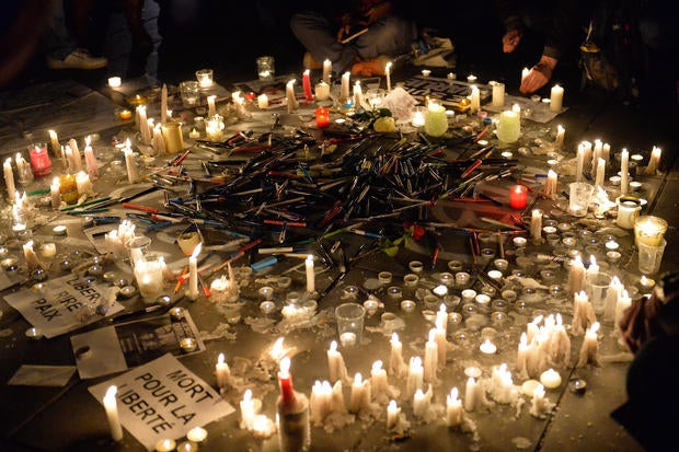 Thousands react to Paris shooting 